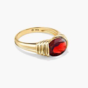 Mejuri Heirloom Ring Gold Garnet Handcrafted Taylor Swift